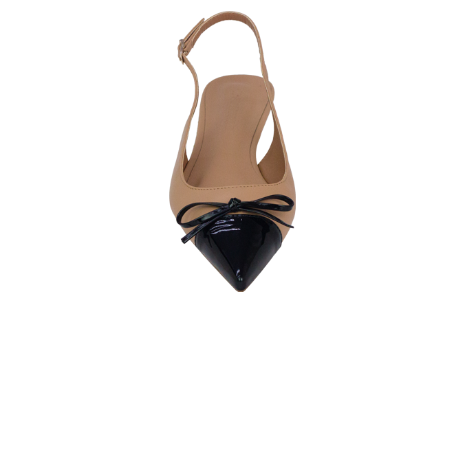 Scarpin Clotilde Nude/Preto