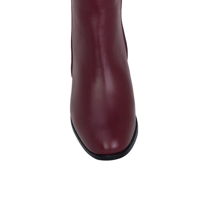 Botas Louvre Vinho com Cano Médio e Salto 4cm