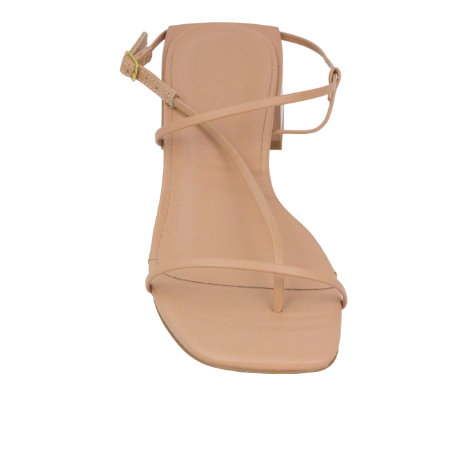 Sandálias Taina Nude – Design Clean, Elegância Máxima