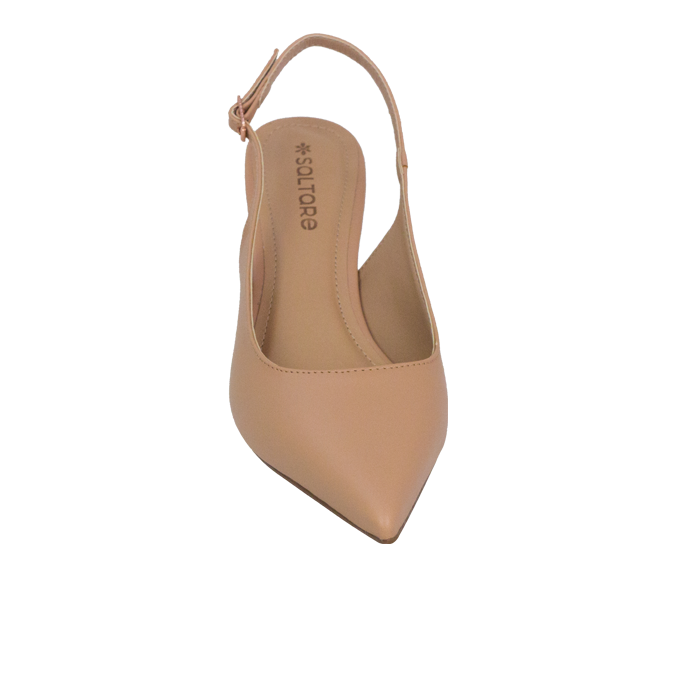 Scarpin Aurora Nude Slingback e Salto de 6 cm – Sofisticação Atemporal