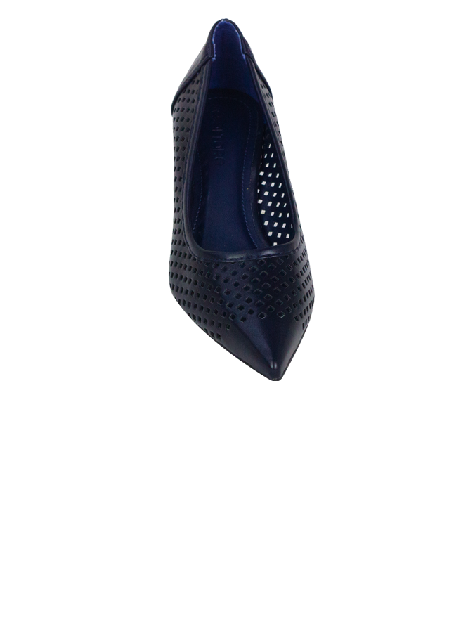 Scarpin Emma Azul com Vazados – Charme em cada detalhe