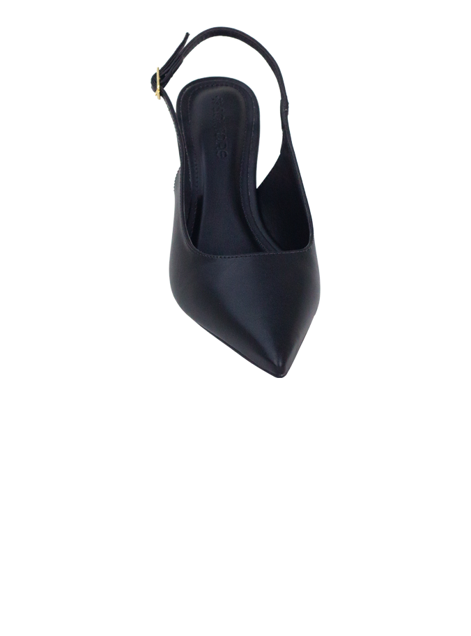 Scarpin Aurora Preto Slingback e Salto de 6 cm – Sofisticação Atemporal