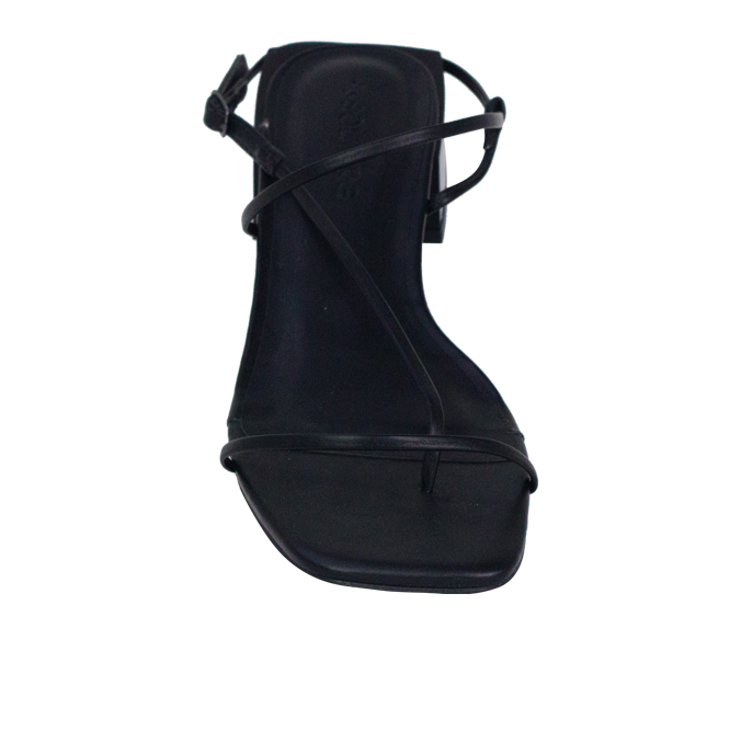 Sandálias Taina Preto – Design Clean, Elegância Máxima