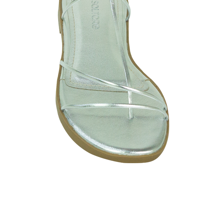 Rasteiras Amber Flat Prata