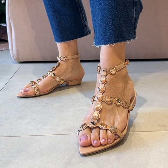 Rasteiras Francine Flat Nude