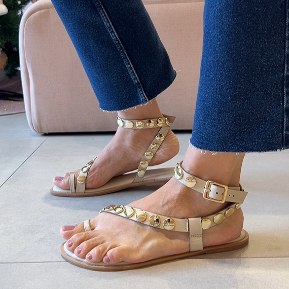 Rasteiras Zelia Off White