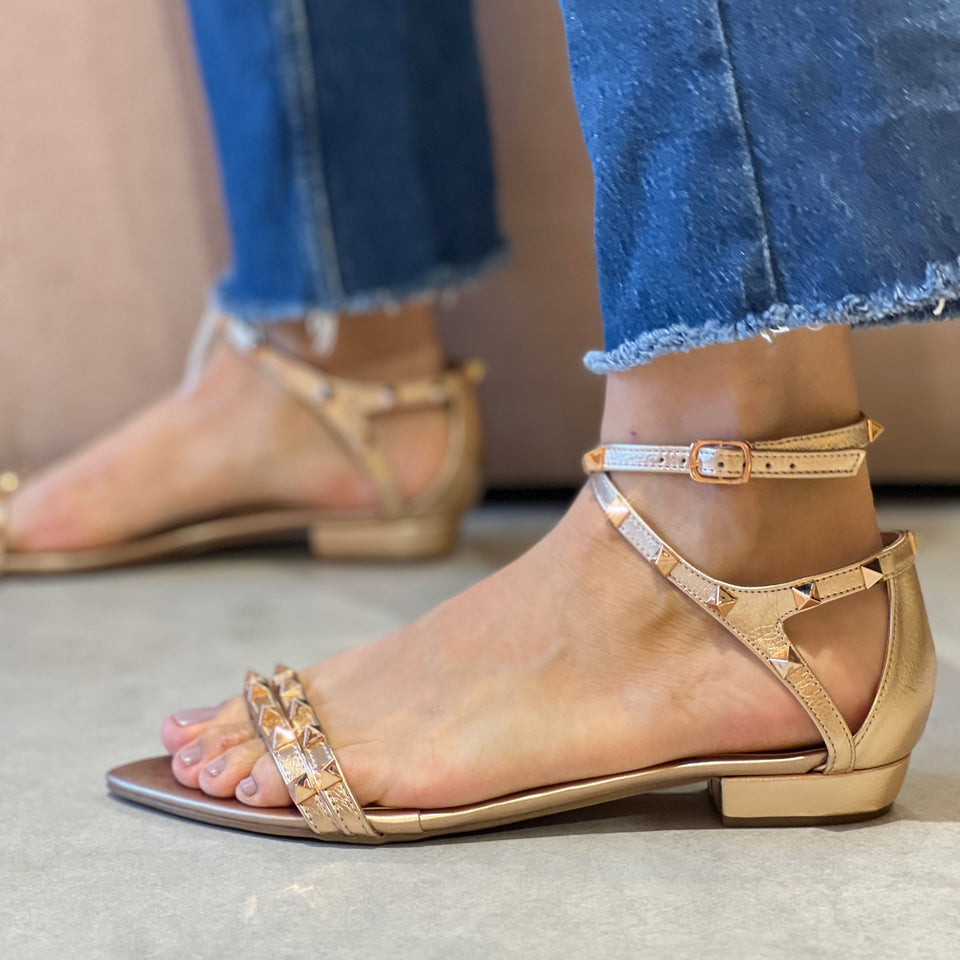 Rasteiras Catarina Flat New Cobre