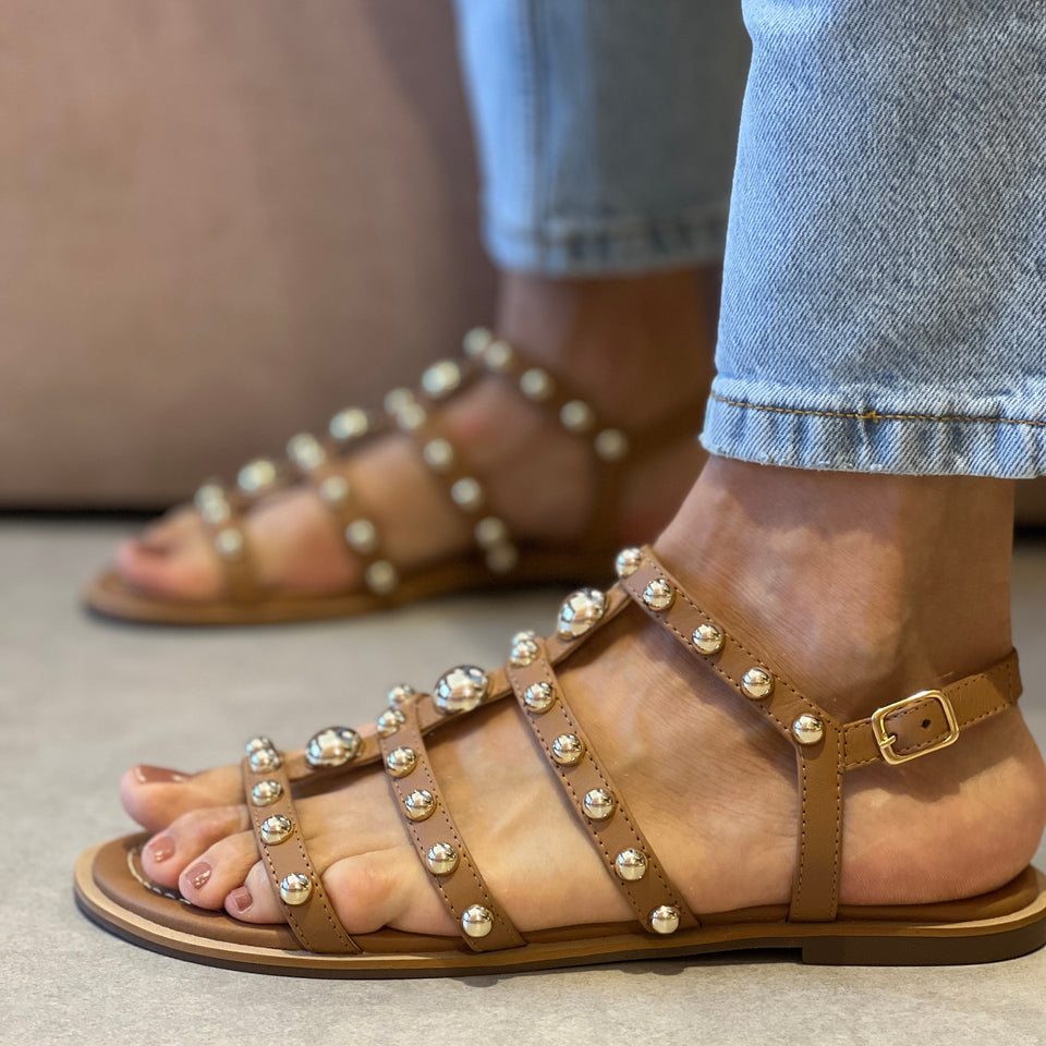 Rasteiras Raissa Caramelo