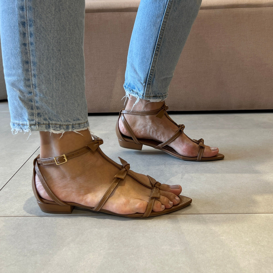 Rasteira Ivy Flat Caramelo