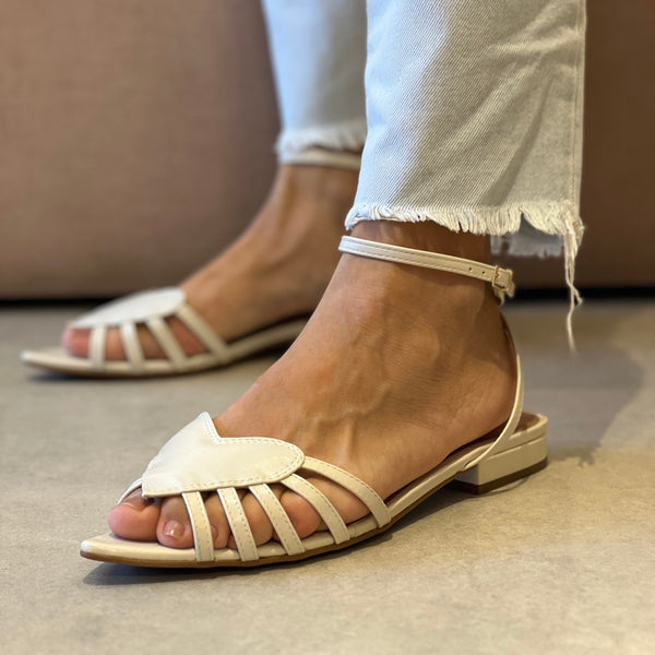 Rasteira Dixie Flat Off White