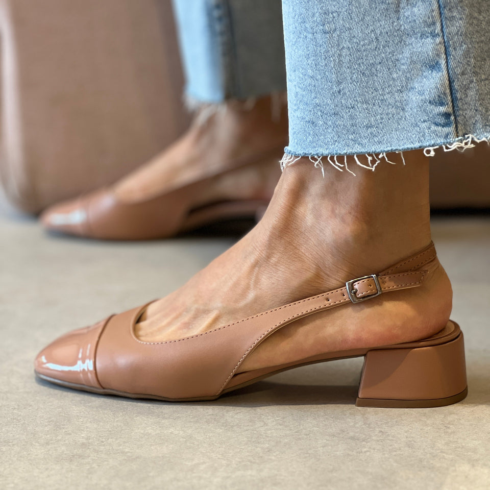 Scarpin Luiza 3 Tan