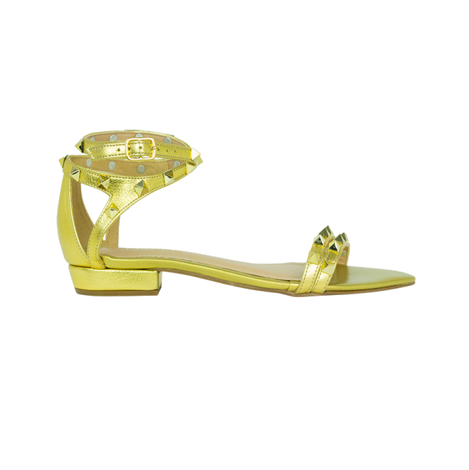Rasteiras Catarina Flat New Dourado