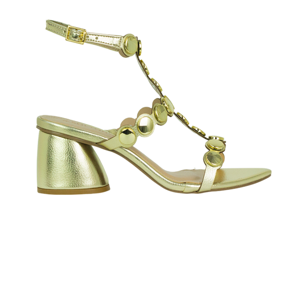 Sandálias Francine Low Dourado