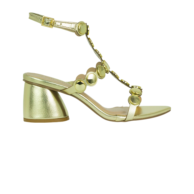 Sandálias Francine Low Dourado