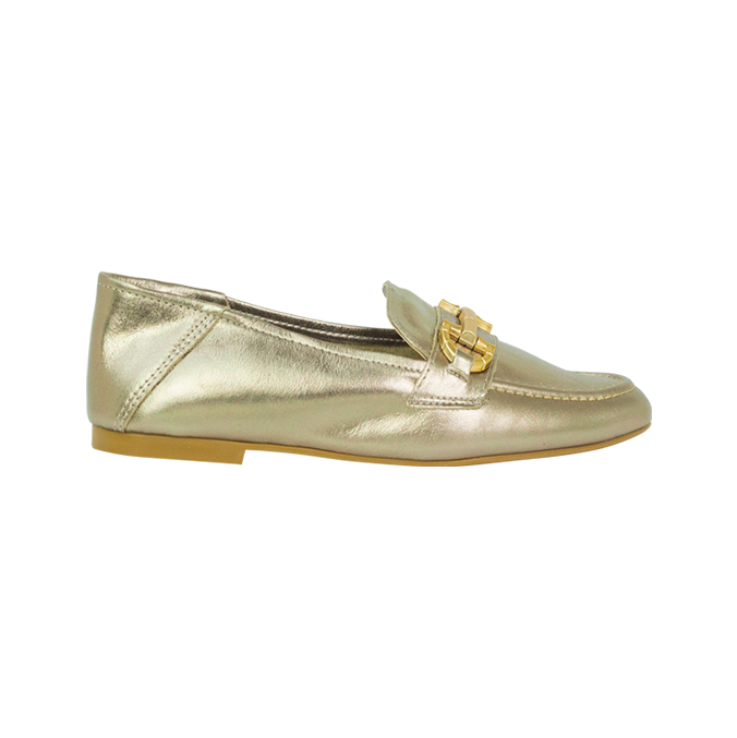 Mocassim Rafaela Prata Velho