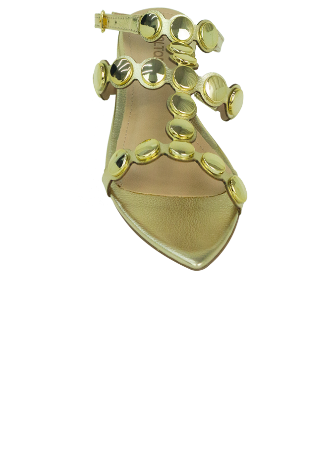 Rasteiras Francine Flat Dourado