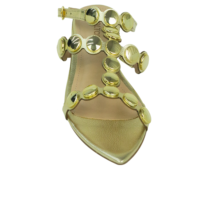 Rasteiras Francine Flat Dourado