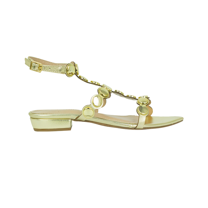 Rasteiras Francine Flat Dourado
