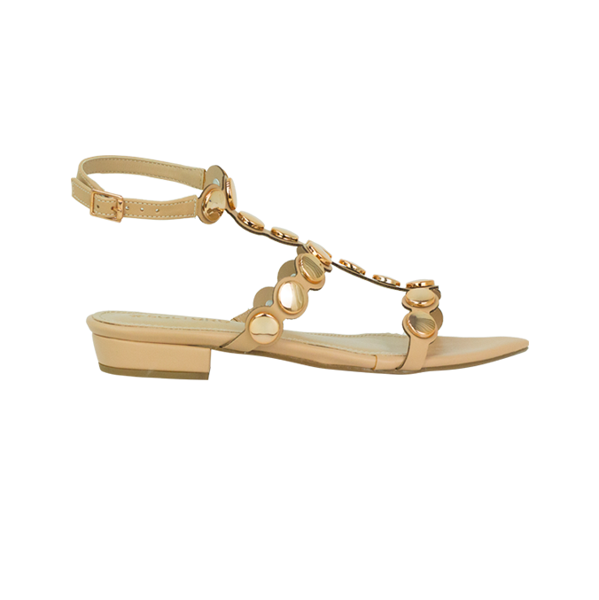 Rasteiras Francine Flat Nude