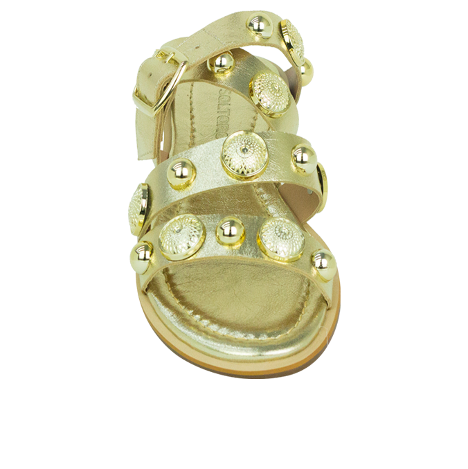 Rasteiras Celeste Dourado
