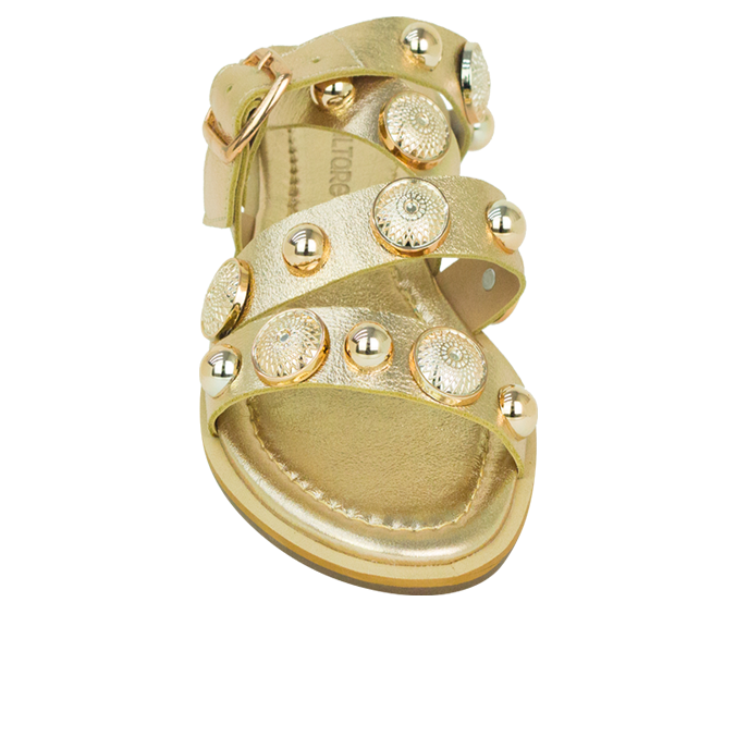 Rasteiras Celeste Cobre