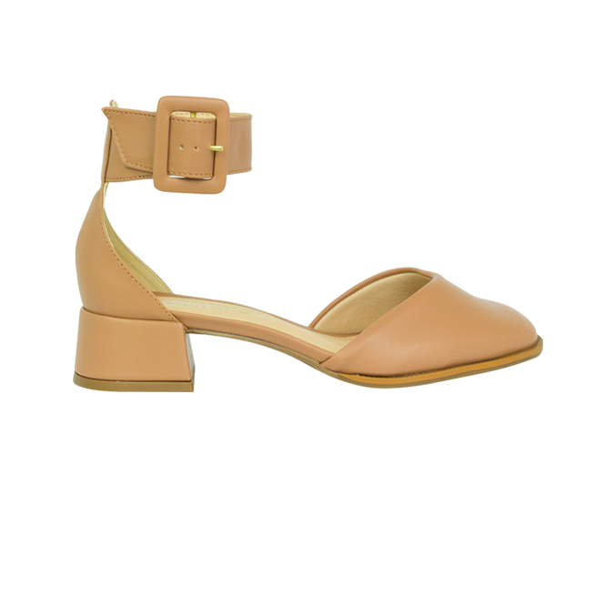 Scarpin Lilian Low Tan