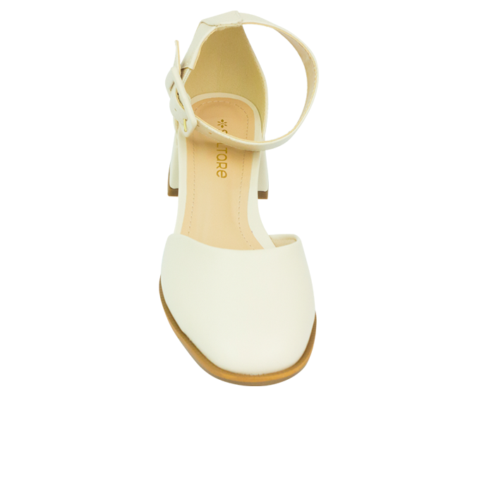 Scarpin Lilian Low Creme