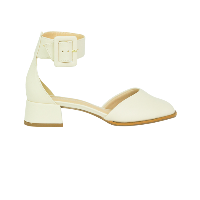 Scarpin Lilian Low Creme