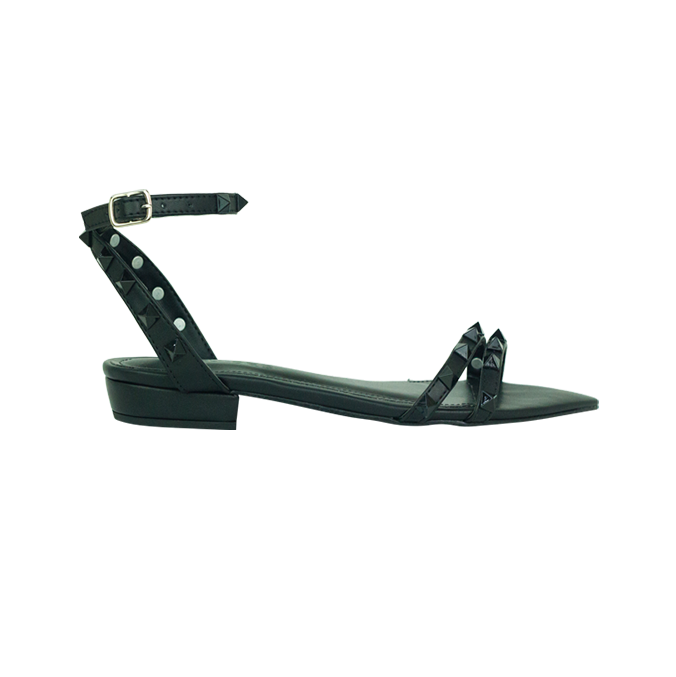 Rasteiras Juli Flat Preto