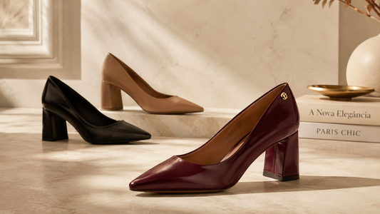 Guia Completo do Scarpin Feminino 2026: modelos, saltos, cores e como escolher o seu