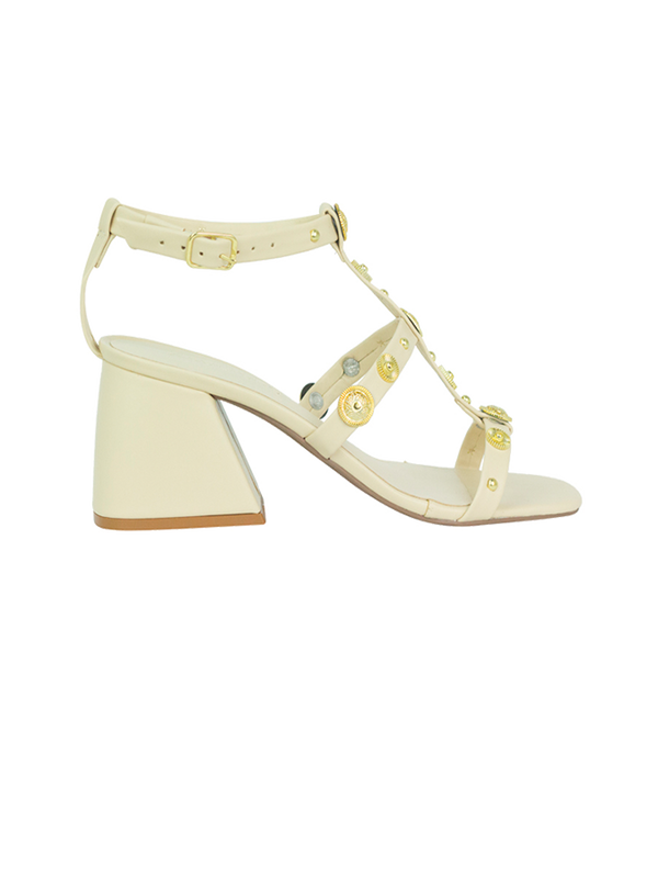 Sandálias Lily Low Creme