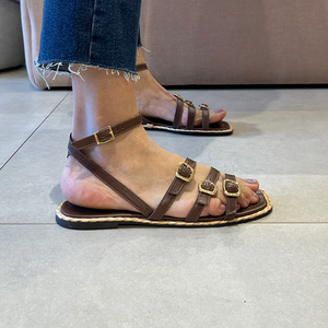 Rasteira Gaia Marrom