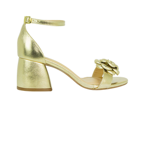 Sandálias Connie Low Dourado