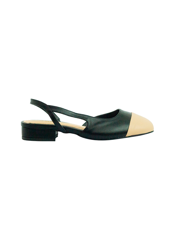 Sapatilhas Vonda Flat Preto/nude