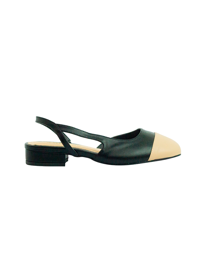 Sapatilhas Vonda Flat Preto/nude