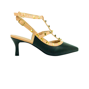 Scarpin Mona 5 Preto/nude
