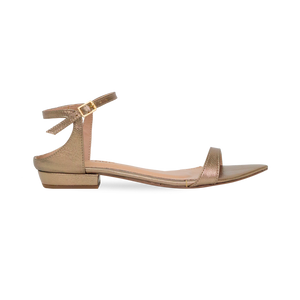 Rasteira Anne Flat Prata Velho