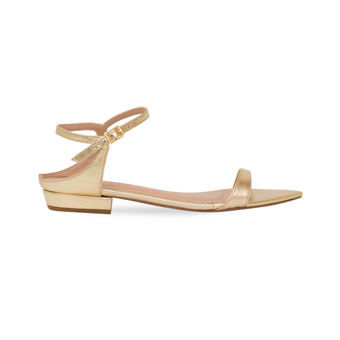 Rasteira Anne Flat Dourado