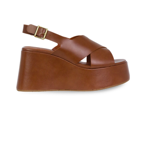 Sandália Anabela Lena Caramelo