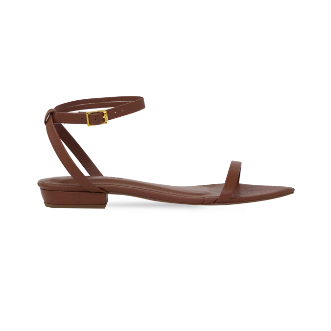 Rasteira Nati Flat Marrom
