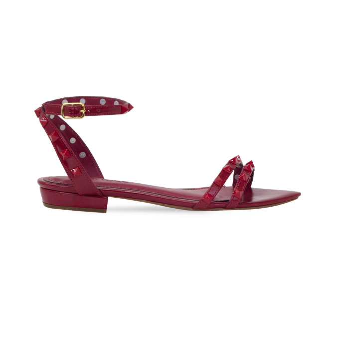 Rasteira Juli Flat Vermelho