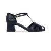 Sandália Yolanda Low Preto com Salto Bloco 4,5cm
