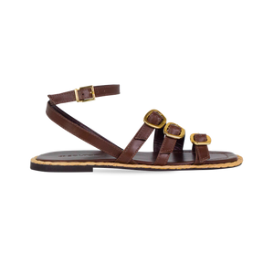 Rasteira Gaia Marrom