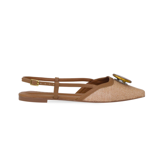 Sapatilha Jessica Flat Caramelo