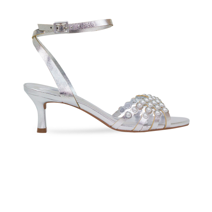 Sandália Laura Prata