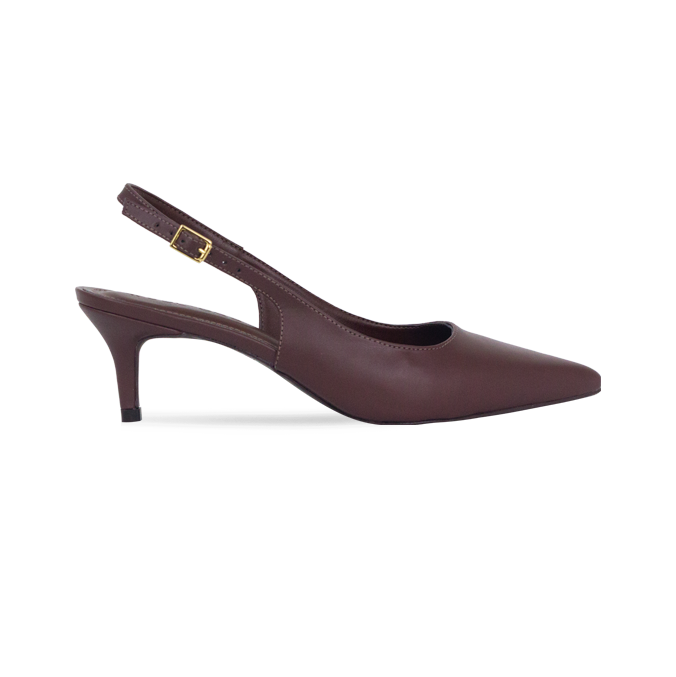 Scarpin Aurora Marrom Slingback e Salto de 6 cm – Sofisticação Atemporal