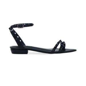 Rasteira Juli Flat Preto