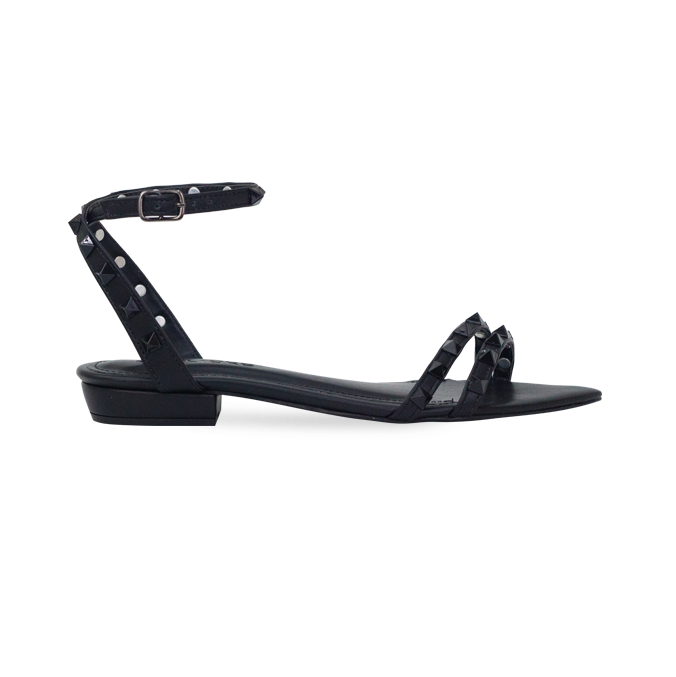 Rasteira Juli Flat Preto