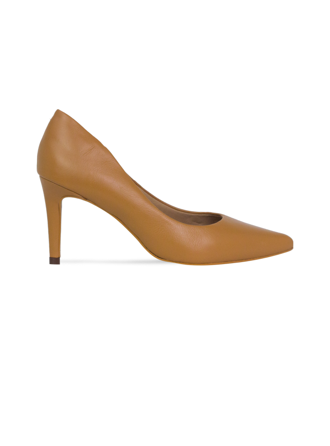 Scarpin Duci Caramelo – Elegância Atemporal em Couro Premium
