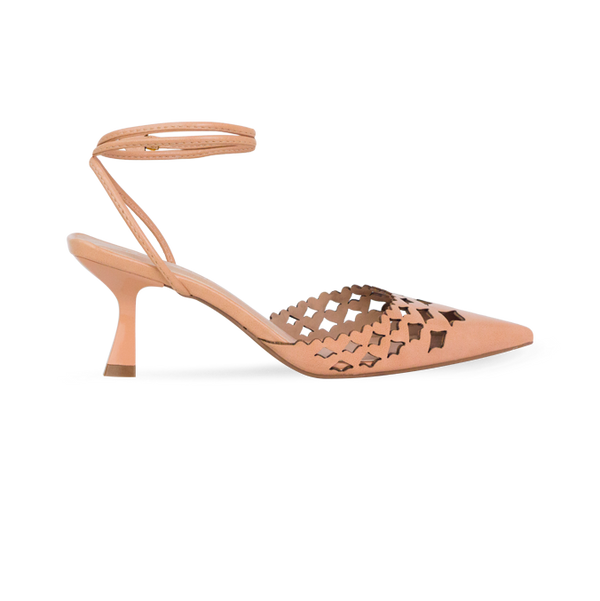 Scarpin Antonela Nude com Vazados e Amarração